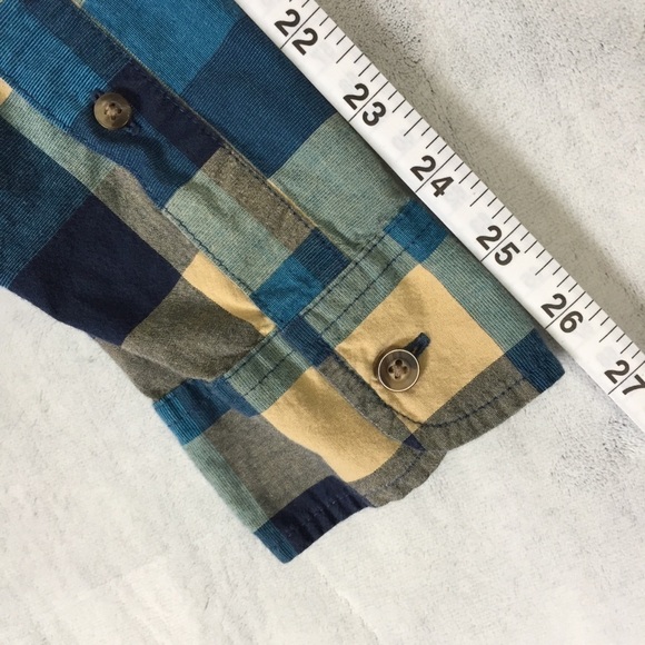 Hollister Stretch Button Down Shirt Mens Large Long Sleeve Block Check Pattern - Picture 11 of 11